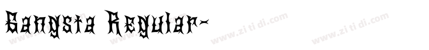 Gangsta Regular字体转换